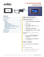 Preview for 1 page of KMC Controls DISPLAY-7 Installation Manuals