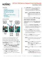 KMC Controls HPO-6701 Installation Manual preview