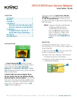 Preview for 1 page of KMC Controls HPO-9005 Installation Manual