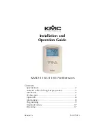 KMC Controls KMD-1183 Installation And Operation Manual preview