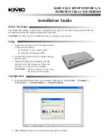 Preview for 1 page of KMC Controls KMD-5569 Installation Manual