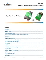 Предварительный просмотр 1 страницы KMC Controls MEP-4 Series Application Manual