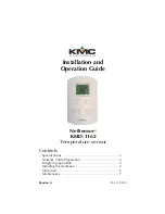 Preview for 1 page of KMC Controls NetSensor KMD-1162 Installation And Operation Manual