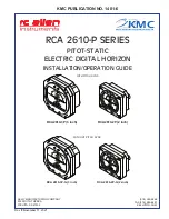 KMC Controls rc allen instruments RCA 2610-P Series Installation & Operation Manual preview