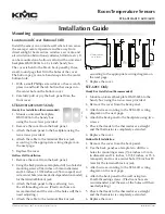 Предварительный просмотр 1 страницы KMC Controls STE-6010-10 Installation Manual