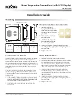 KMC Controls STE-6012-10 Installation Manual preview