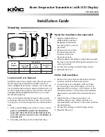 KMC Controls STE-6012 Installation Manual preview