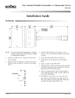 Preview for 1 page of KMC Controls THE-1002 Installation Manual