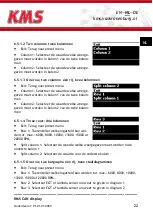 Preview for 22 page of KMS CAN display Manual For Installation And Setup