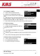 Preview for 37 page of KMS CAN display Manual For Installation And Setup