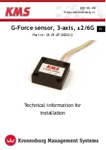 Preview for 3 page of KMS G-force sensor 3-axis +- 2/6G Manual For Installation