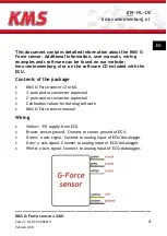 Preview for 4 page of KMS G-force sensor 3-axis +- 2/6G Manual For Installation