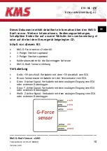 Preview for 10 page of KMS G-force sensor 3-axis +- 2/6G Manual For Installation