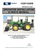 KMW 1220 Operator Installation & Parts Manual preview