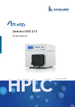 Knauer Azura Detector UVD 2.1S Instructions Manual предпросмотр