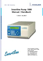 Предварительный просмотр 1 страницы Knauer Smartline Pump 1000 Manual