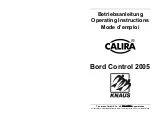 KNAUS CALIRA Bord Control 2005 Operating Instructions Manual предпросмотр