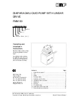 KNF FMM 80 Operating And Installation Instructions preview