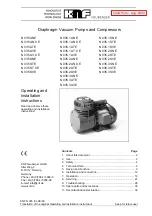 KNF N 035 AN.9 E Operating And Installation Instructions preview