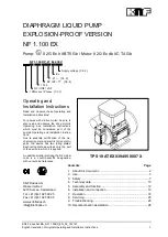 Предварительный просмотр 1 страницы KNF NF 1.100 EX Operating And Installation Instructions