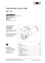 KNF NF 1.30 Operating And Installation Instructions preview