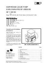 KNF NF 1.300 EX Operating And Installation Instructions предпросмотр