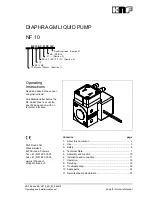 KNF NF 10 DC series Operating Instructions Manual предпросмотр