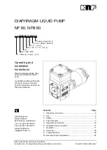 KNF NF 60 Operating And Installation Instructions предпросмотр