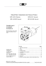 Предварительный просмотр 1 страницы KNF NPK 04 DC Operating And Installation Instructions