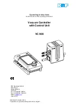 KNF VC 900 Operating Instructions Manual предпросмотр