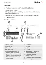 Предварительный просмотр 10 страницы Knick BL590 User Manual