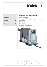 Knick ProLine P52000 VPD User Manual preview