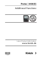 Knick Protos 34009(X) Additional Functions preview