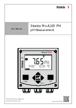 Knick Stratos Pro A201 PH User Manual предпросмотр