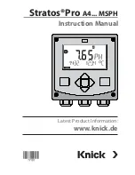 Knick Stratos Pro A4..MSPH series Instruction Manual preview