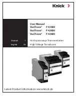 Knick VariTrans P 41000 D1 User Manual preview