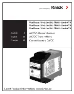 Предварительный просмотр 1 страницы Knick VariTrans P 42000 D2 TRMS-0001-KTA Manual