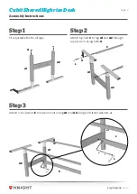 Предварительный просмотр 3 страницы Knight Cubit Shared Highrise Desk Assembly And Operation Instructions Manual