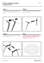 Предварительный просмотр 3 страницы Knight Team Meeting Table Assembly Instructions