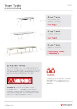 Предварительный просмотр 2 страницы Knight Team Table 4 Legs Assembly Instructions Manual