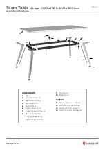 Предварительный просмотр 3 страницы Knight Team Table 4 Legs Assembly Instructions Manual