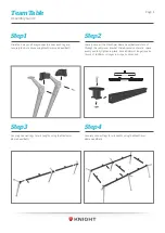 Предварительный просмотр 3 страницы Knight Team Table Assembly Manual