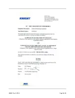 Preview for 23 page of Knight UniTech Warewash Instruction Manual