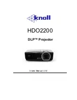 Preview for 1 page of Knoll DLP HDO2200 User Manual