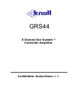 Preview for 1 page of Knoll Eco-System GRS44 Installation Instructions Manual