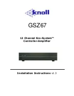 Preview for 1 page of Knoll GSZ67 Install Manual