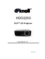 Knoll HDO2250 User Manual preview