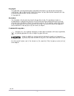 Preview for 2 page of Knoll HDP2160 Installation And User Manual