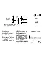 Knoll IR54 Installation Manual preview