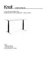 Knoll k.stand Electric User Manual preview